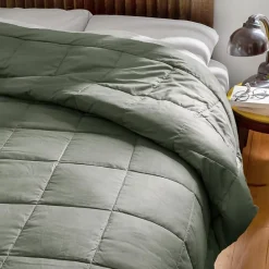 Jeté de lit - Effet duvet (160x240 cm - Kaki)* Boutis, Couvre-Lit, Édredon
