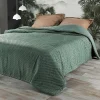 Linder Jeté de lit à petits pompons (230x250 cm - Vert)* Boutis, Couvre-Lit, Édredon
