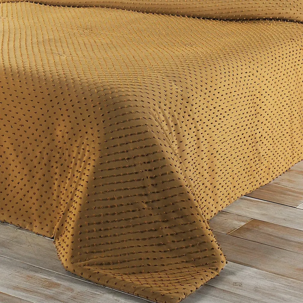 Linder Jeté de lit à petits pompons (230x250 cm - Cuivre)* Boutis, Couvre-Lit, Édredon