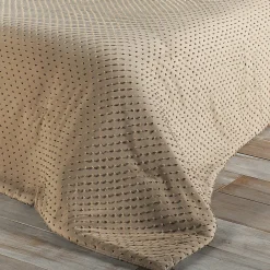 Linder Jeté de lit à petits pompons (180x240 cm - Beige)* Boutis, Couvre-Lit, Édredon