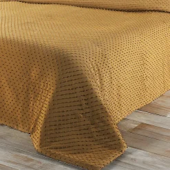 Jeté de lit à petits pompons (180x240 cm - Cuivre)>Linder Best