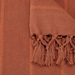 Atmosphera Créateur D'Intérieur Jeté de lit Anjali 220x160 terracotta en coton - Atmosphera* Boutis, Couvre-Lit, Édredon