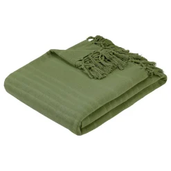 Jeté de lit Anjali 220x160 vert kaki en coton - Atmosphera>Atmosphera Créateur D'Intérieur Outlet