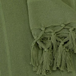 Jeté de lit Anjali 220x160 vert kaki en coton - Atmosphera><noscript><img width=