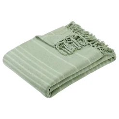 Jeté de lit Anjali 220x160 vert céladon en coton - Atmosphera>Atmosphera Créateur D'Intérieur Hot