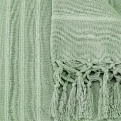Jeté de lit Anjali 220x160 vert céladon en coton - Atmosphera><noscript><img width=
