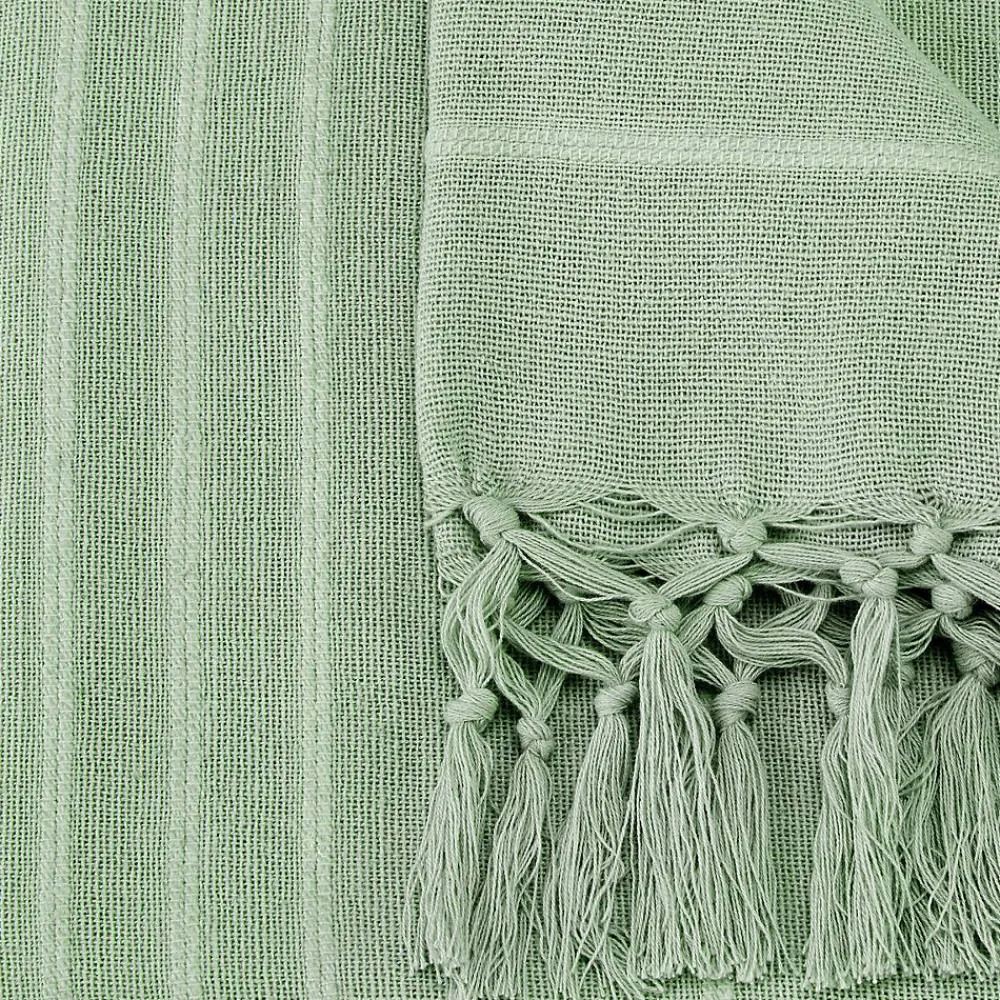 Jeté de lit Anjali 220x160 vert céladon en coton - Atmosphera>Atmosphera Créateur D'Intérieur Hot