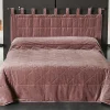Linder Jeté de lit aspect velours (180x240 cm - Rose Clair)* Boutis, Couvre-Lit, Édredon