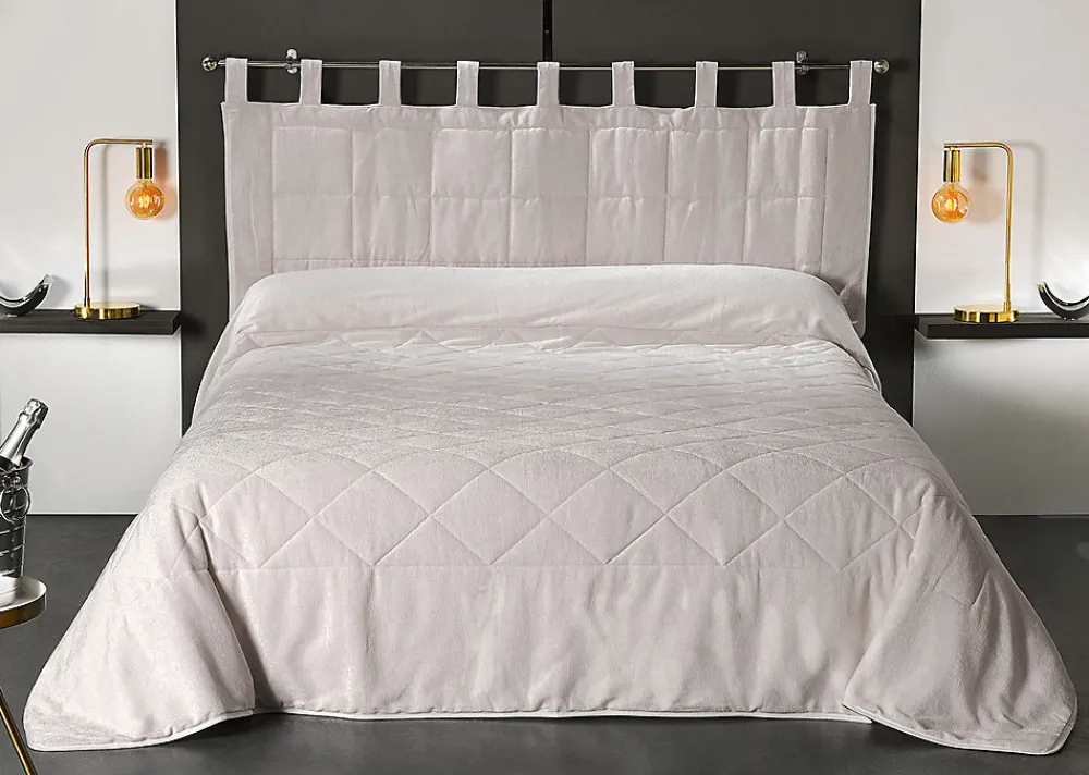 Jeté de lit aspect velours (180x240 cm - Beige)>Linder Clearance