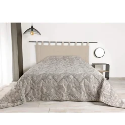 Linder Jeté de lit aux feuilles stylisées (240x260 cm - Beige)* Boutis, Couvre-Lit, Édredon