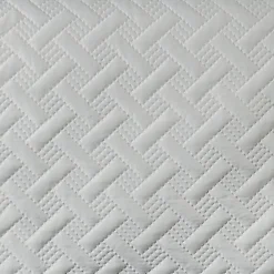 Jeté de lit aux formes géométriques surpiquées (230x250 cm - Ecru)><noscript><img width=