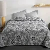 Jeté de lit aux impressions florales (240x260 cm - Gris Perle)>Linder Discount
