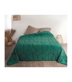 Jeté de lit "Calisson" - 230x250cm - Vert emeraude>Linder Discount