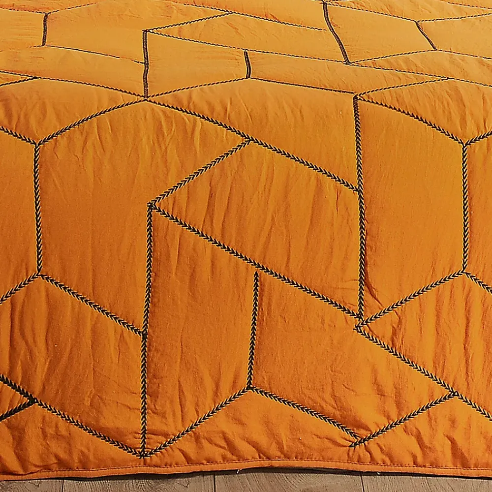 Linder Jeté de lit Calisson (230x250 cm - Orange)* Boutis, Couvre-Lit, Édredon