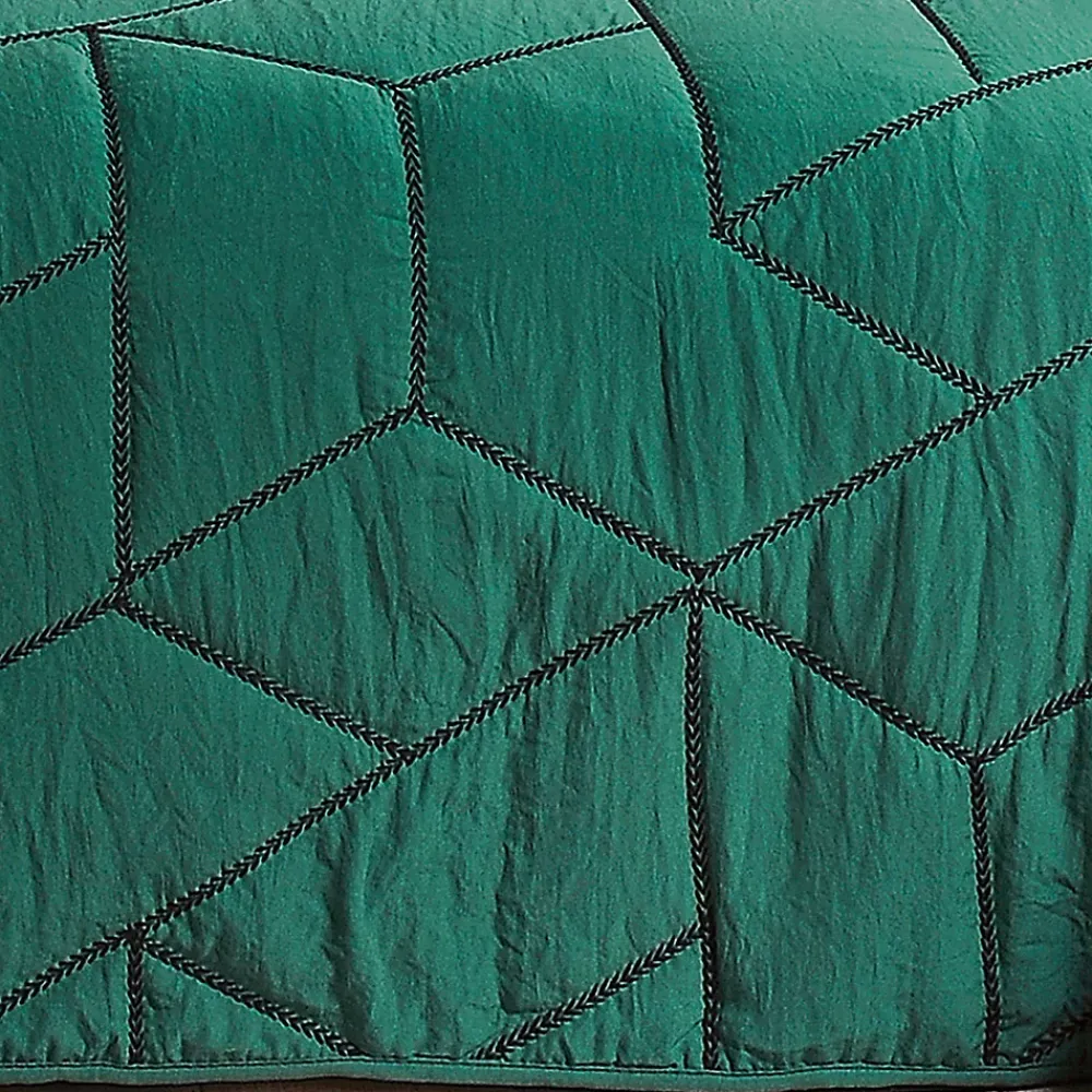 Linder Jeté de lit Calisson (150x200 cm - Vert emeraude)* Boutis, Couvre-Lit, Édredon