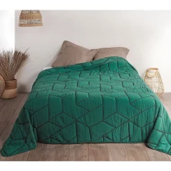 Linder Jeté de lit Calisson (150x200 cm - Vert emeraude)* Boutis, Couvre-Lit, Édredon