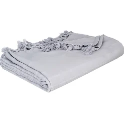 Atmosphera Créateur D'Intérieur Jeté de lit en coton - gris clair 160x220 cm - Atmosphera* Boutis, Couvre-Lit, Édredon