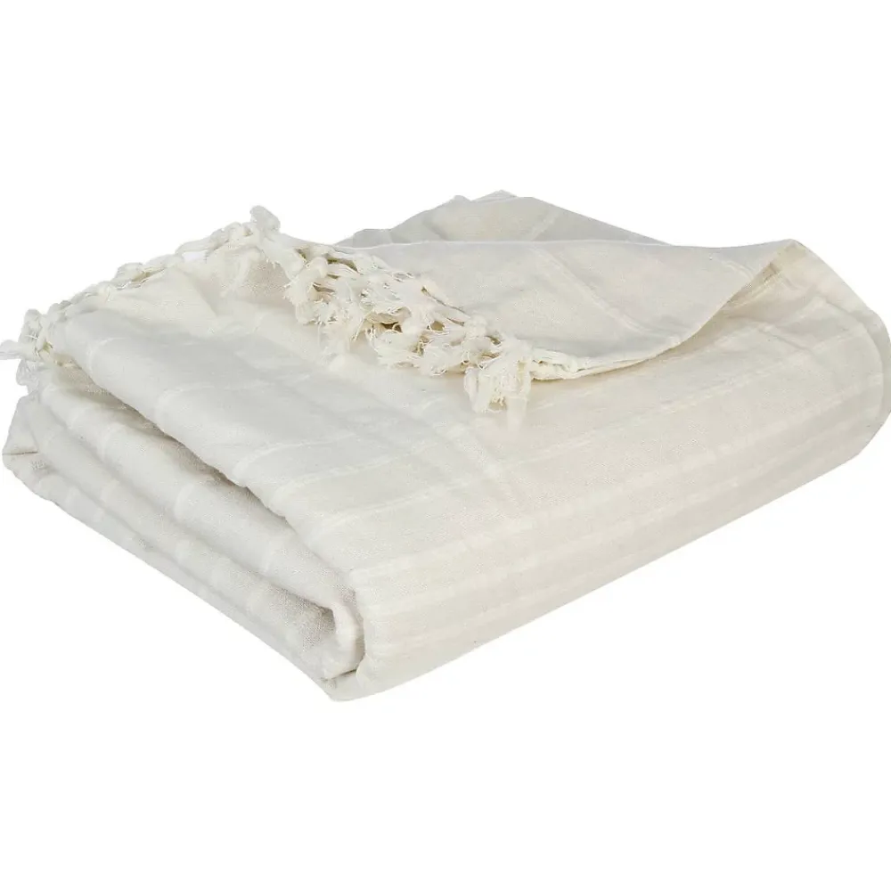 Atmosphera Créateur D'Intérieur Jeté de lit en coton - ivoire 230x250 cm - Atmosphera* Boutis, Couvre-Lit, Édredon