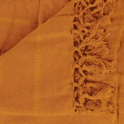 Atmosphera Créateur D'Intérieur Jeté de lit en coton - jaune moutarde 160x220 cm - Atmosphera* Boutis, Couvre-Lit, Édredon