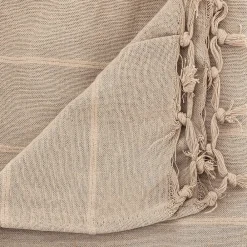 Jeté de lit en coton - lin 160x220 cm - Atmosphera>Atmosphera Créateur D'Intérieur Online