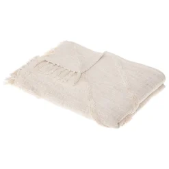 Atmosphera Créateur D'Intérieur Jeté de lit Inca en coton tufté - ivoire 130x180 cm - Atmosphera* Boutis, Couvre-Lit, Édredon