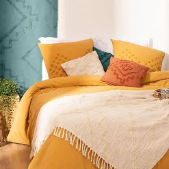 Atmosphera Créateur D'Intérieur Jeté de lit Inca en coton tufté - ivoire 130x180 cm - Atmosphera* Boutis, Couvre-Lit, Édredon