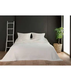 Linder Jeté de lit ivoire capitonné style boutis - 180x240cm - Ecru* Boutis, Couvre-Lit, Édredon