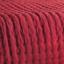 Jeté de lit matelassé et uni (230x250 cm - Rouge)>Linder Hot