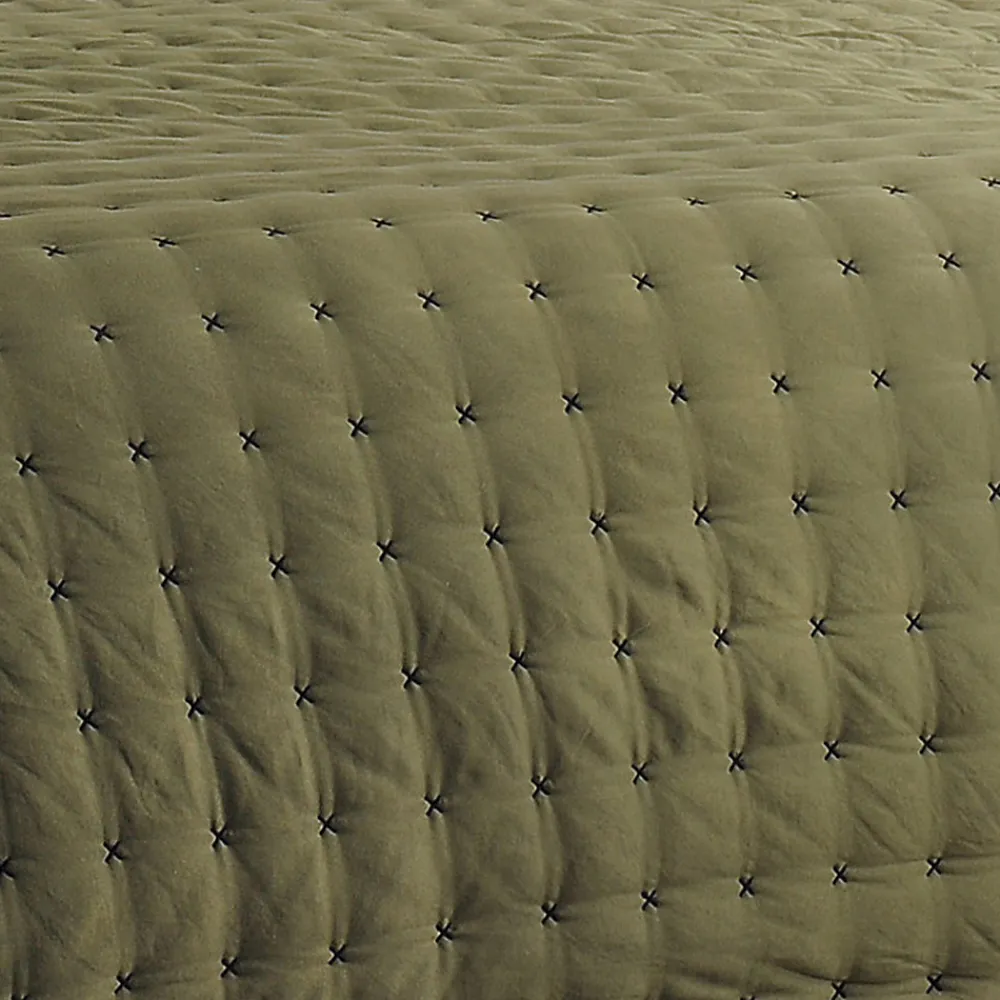 Jeté de lit matelassé et uni (150x200 cm - Vert foncé)>Linder Hot
