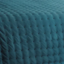 Jeté de lit matelassé et uni (230x250 cm - Bleu)>Linder Clearance