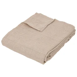 Atmosphera Créateur D'Intérieur Jeté de lit Pollie coton 150x200cm- Beige- Atmosphera* Boutis, Couvre-Lit, Édredon