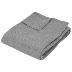 Atmosphera Créateur D'Intérieur Jeté de lit Pollie coton 150x200cm- Gris- Atmosphera* Boutis, Couvre-Lit, Édredon