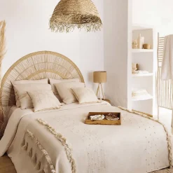 Atmosphera Créateur D'Intérieur Jeté de lit "Row" - beige - 130x180 cm - Atmosphera* Boutis, Couvre-Lit, Édredon