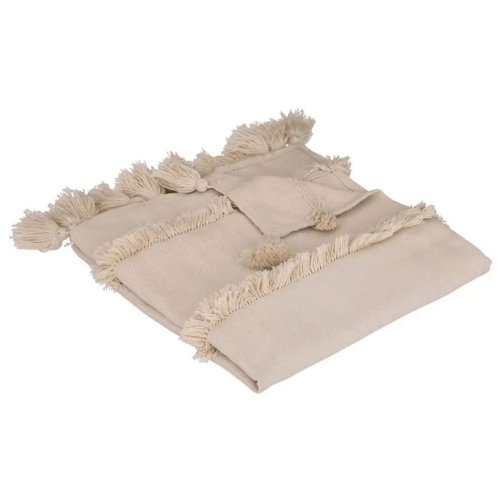 Atmosphera Créateur D'Intérieur Jeté de lit "Row" - beige - 130x180 cm - Atmosphera* Boutis, Couvre-Lit, Édredon