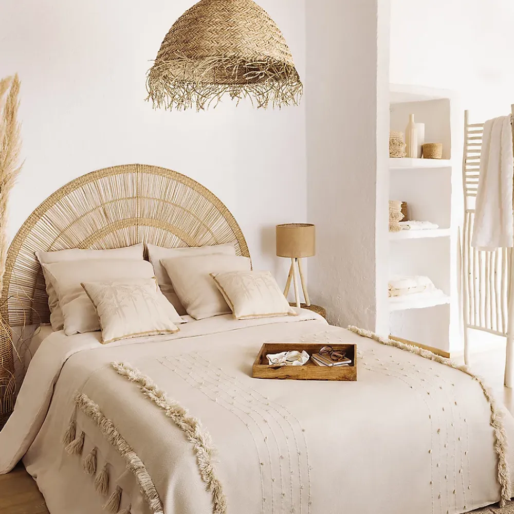 Atmosphera Créateur D'Intérieur Jeté de lit "Row" - beige - 130x180 cm - Atmosphera* Boutis, Couvre-Lit, Édredon