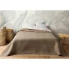 Jeté de lit uni 100% polyester "Hawai" - 250x260cm - Taupe>Linder New