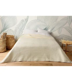 Linder Jeté de lit uni 100% polyester "Hawai" - 250x260cm - Ivoire* Boutis, Couvre-Lit, Édredon