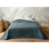 Jeté de lit uni 100% polyester "Hawai" - 230x250cm - Bleu marine>Linder Sale