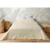 Linder Jeté de lit uni 100% polyester "Hawai" - 230x250cm - Ivoire* Boutis, Couvre-Lit, Édredon