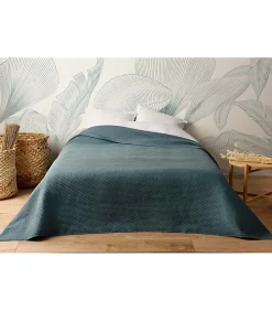 Linder Jeté de lit uni 100% polyester "Hawai" - 180x240cm - Bleu marine* Boutis, Couvre-Lit, Édredon