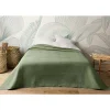 Linder Jeté de lit uni 100% polyester "Hawai" - 180x240cm - Vert kaki* Boutis, Couvre-Lit, Édredon
