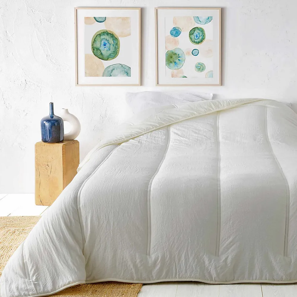 Jeté de lit uni (240x260 cm - Crème)>Linder