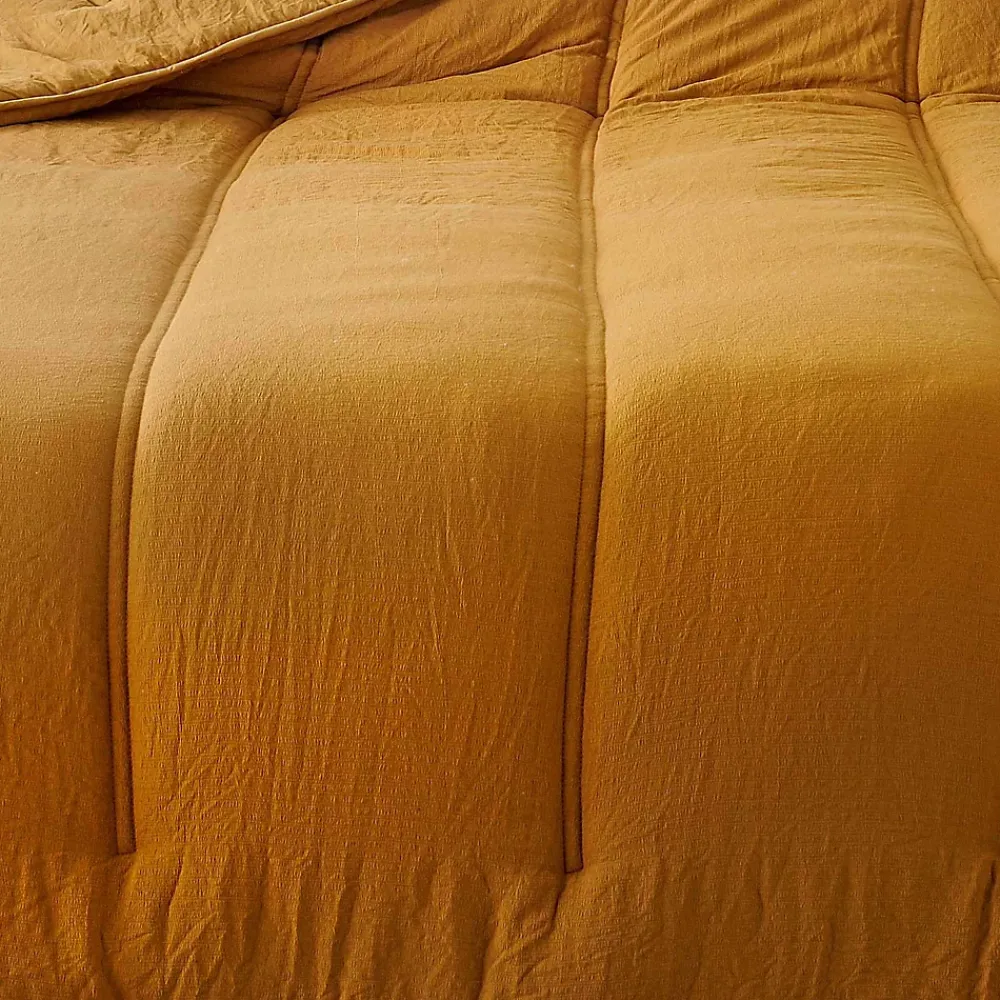 Linder Jeté de lit uni (240x260 cm - Jaune Curry)* Boutis, Couvre-Lit, Édredon