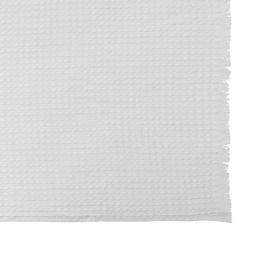 Jeté de lit Widdy coton 130x180cm blanc - Atmosphera>Atmosphera Créateur D'Intérieur Discount