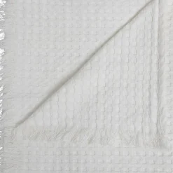 Jeté de lit Widdy coton 130x180cm blanc - Atmosphera><noscript><img width=
