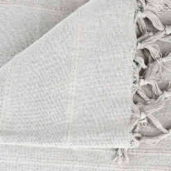 Jeté de lit 160x220 gris clair coton>Atmosphera Créateur D'Intérieur