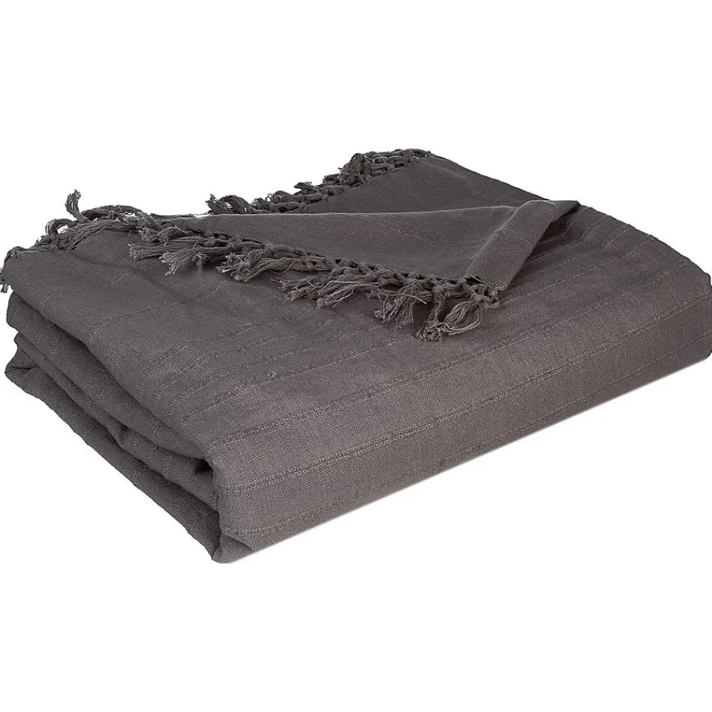 Jeté de lit 230x250 gris coton>Atmosphera Créateur D'Intérieur Sale
