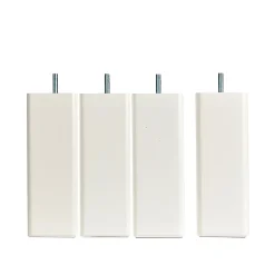 Bellecour Jeu de 4 pieds de lit carrés en bois Blancs Hauteur 20 cm* Pied De Lit