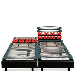Bellecour Jeu de 2 sommiers électriques Bodysoft 2x80x200 cm Lattes & Plots* Sommier