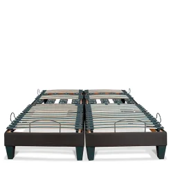 Bellecour Jeu de 2 sommiers électriques Rochereau 2x80x200 cm Lattes & Plots* Sommier